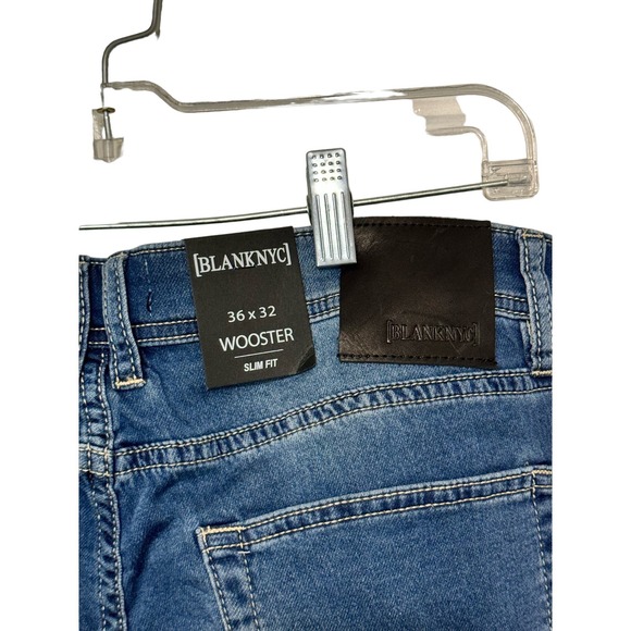 NWT Blank Nyc Wooster Slim Fit Denim Flashy Ways Jeans Blue Men's Size 36x32 - Picture 5 of 8